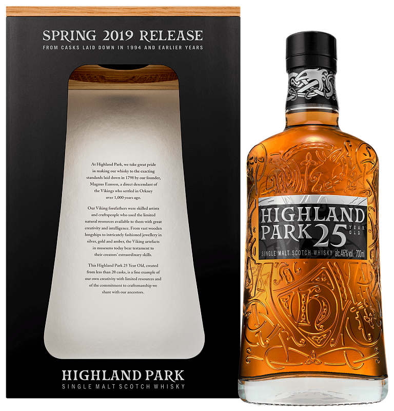 Хайланд Парк 25 лет односолодовый шотландский виски в подарочной упаковке 0.7 л