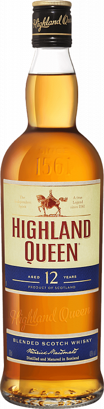 Виски Хайлэнд Куин Блендед 12 лет купажированный виски в подарочной упаковке 0.7л